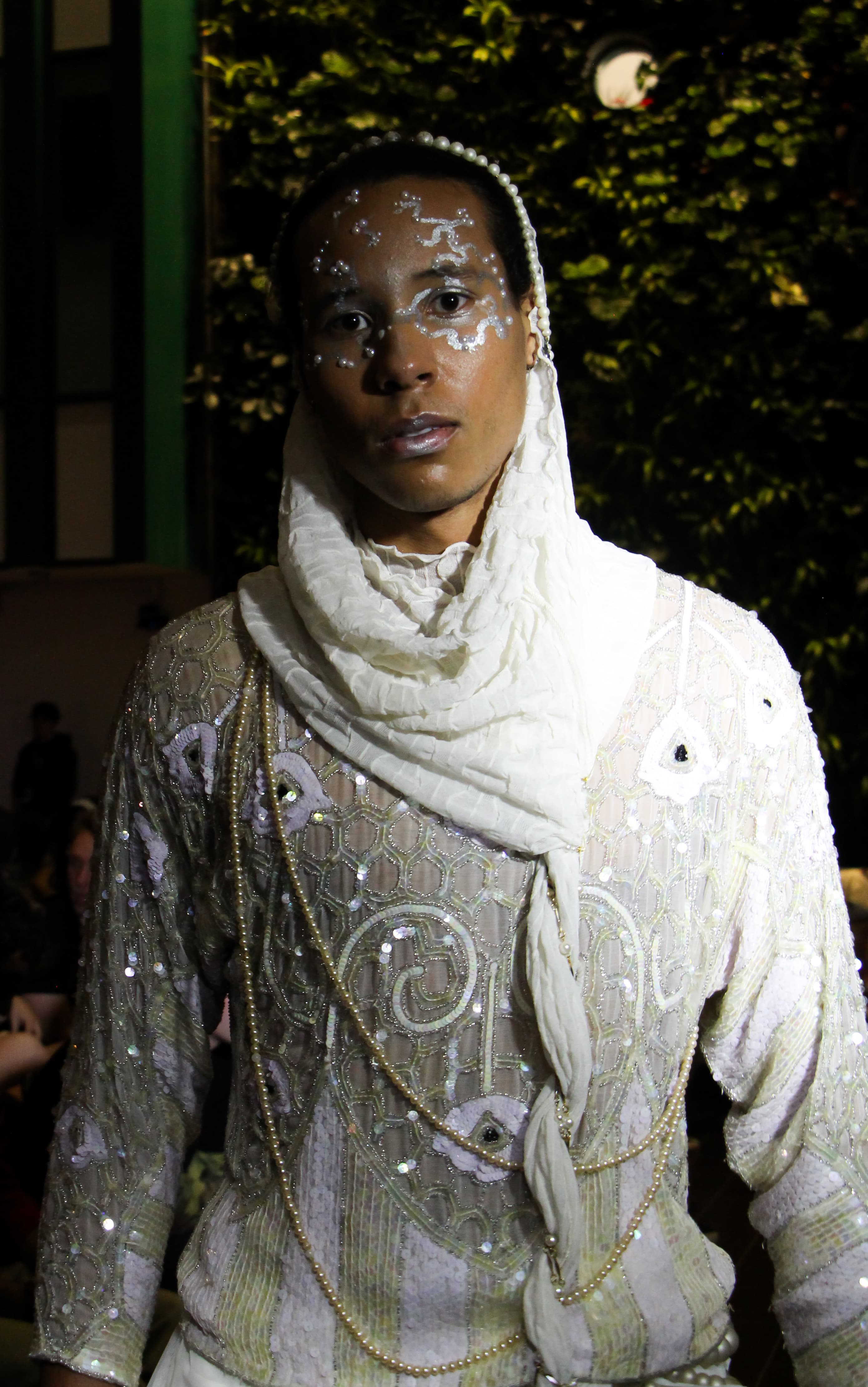 Runway look 17 from Future Relics collection