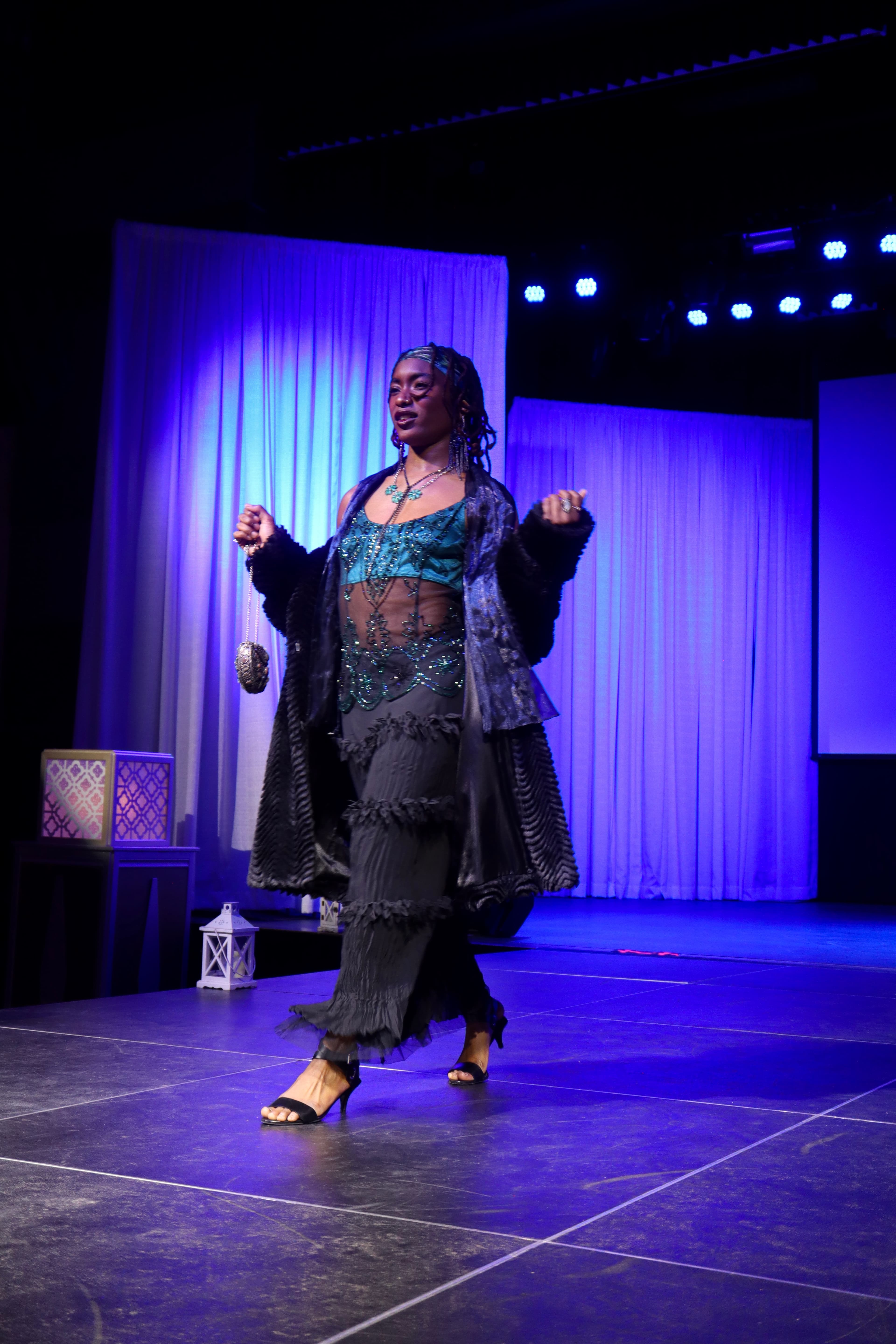 Runway look 12 from Revelations collection